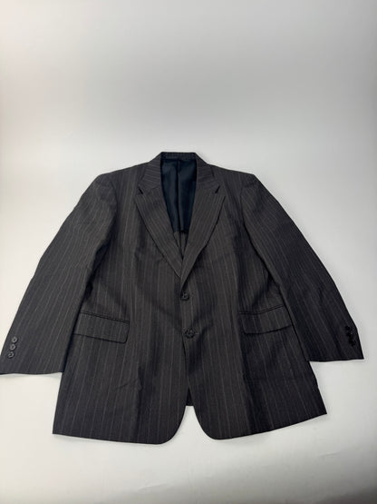 Vintage Courreges Striped Men’s Wool Blazer M/L Grey