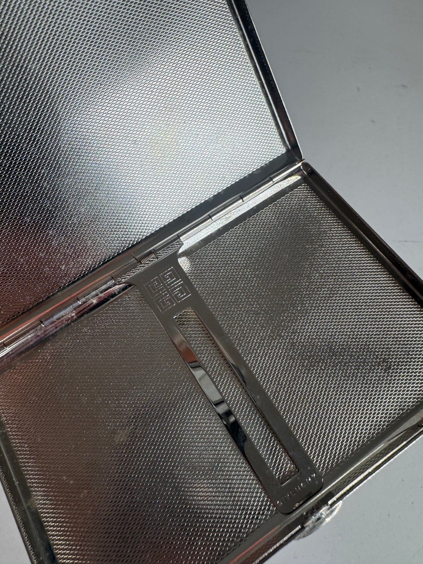 Vintage Givenchy Metal Card Holder / Cigarette Case Silver