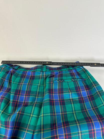 Vintage Balenciaga Wool Trousers Teal Purple Red S