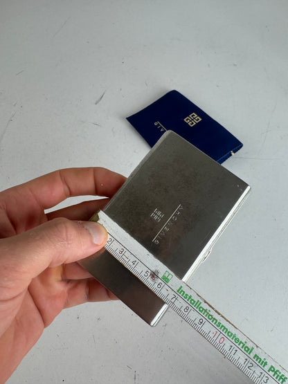 Vintage Givenchy Metal Card Holder / Cigarette Case Silver