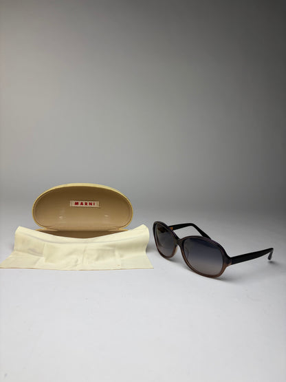 Vintage Marni Gradient Frame Sunglasses c. 2010s Brown Black