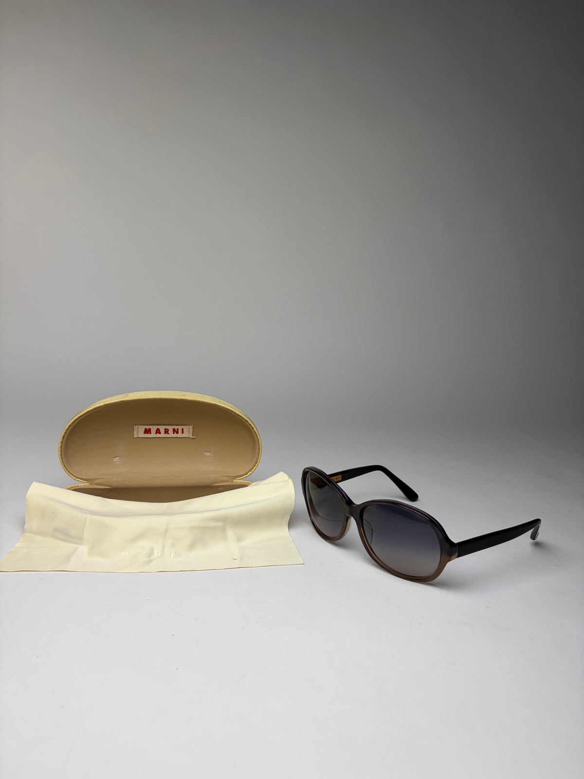 Vintage Marni Gradient Frame Sunglasses c. 2010s Brown Black