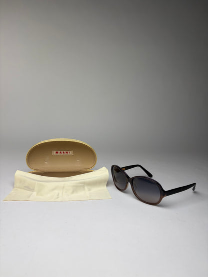 Vintage Marni Gradient Frame Sunglasses c. 2010s Brown Black