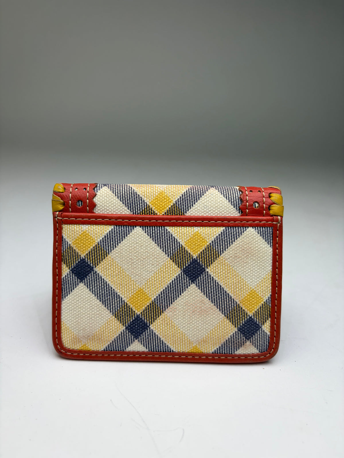 Vintage Vivienne Westwood Tartan Orb Plaque Bifold Wallet Early 2000s Multicolour