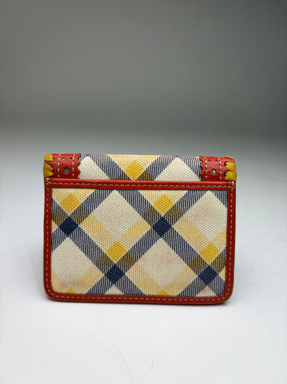 Vintage Vivienne Westwood Tartan Orb Plaque Bifold Wallet Early 2000s Multicolour