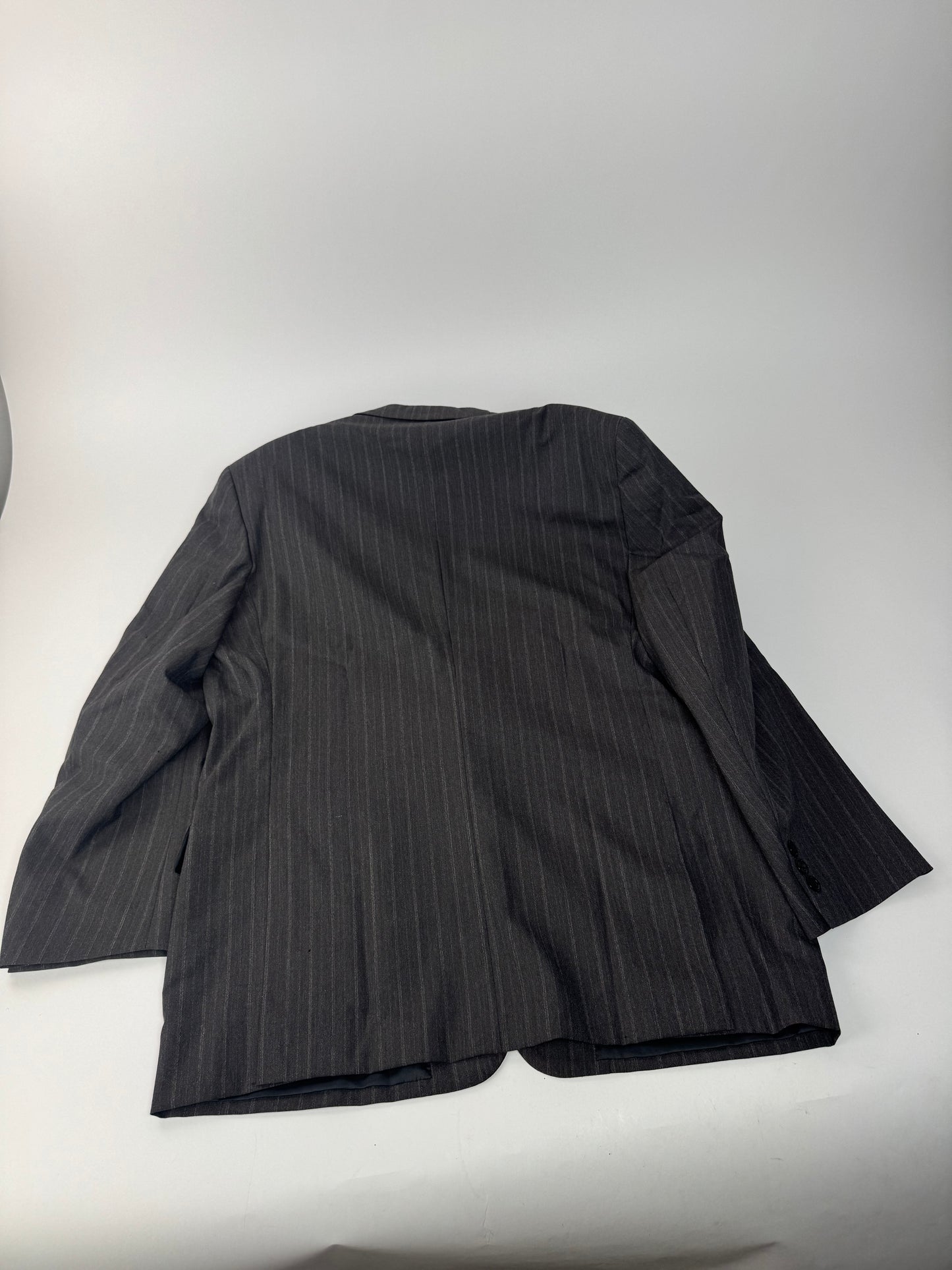 Vintage Courreges Striped Men’s Wool Blazer M/L Grey