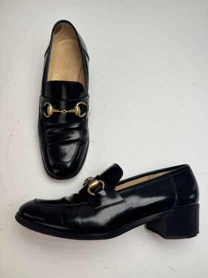 Vintage Gucci Patent Leather Horsebit Pumps EU36,5