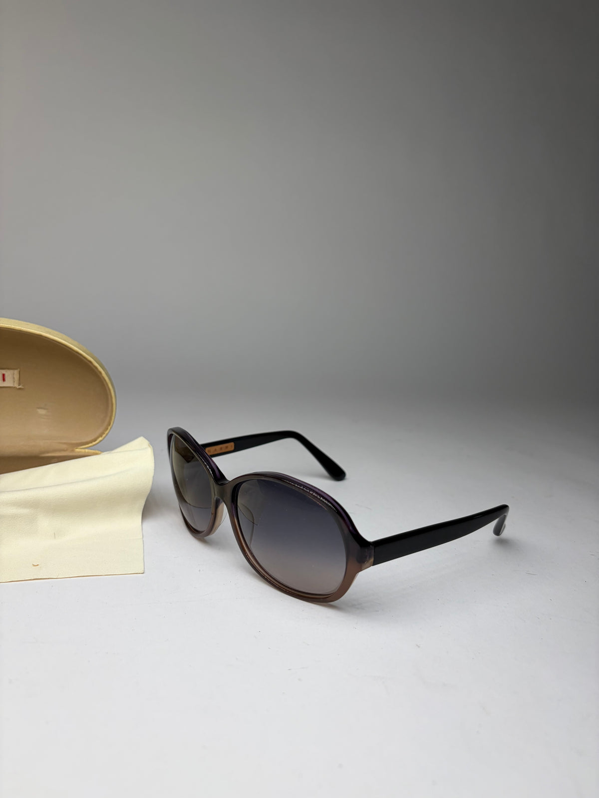 Vintage Marni Gradient Frame Sunglasses c. 2010s Brown Black