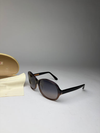 Vintage Marni Gradient Frame Sunglasses c. 2010s Brown Black