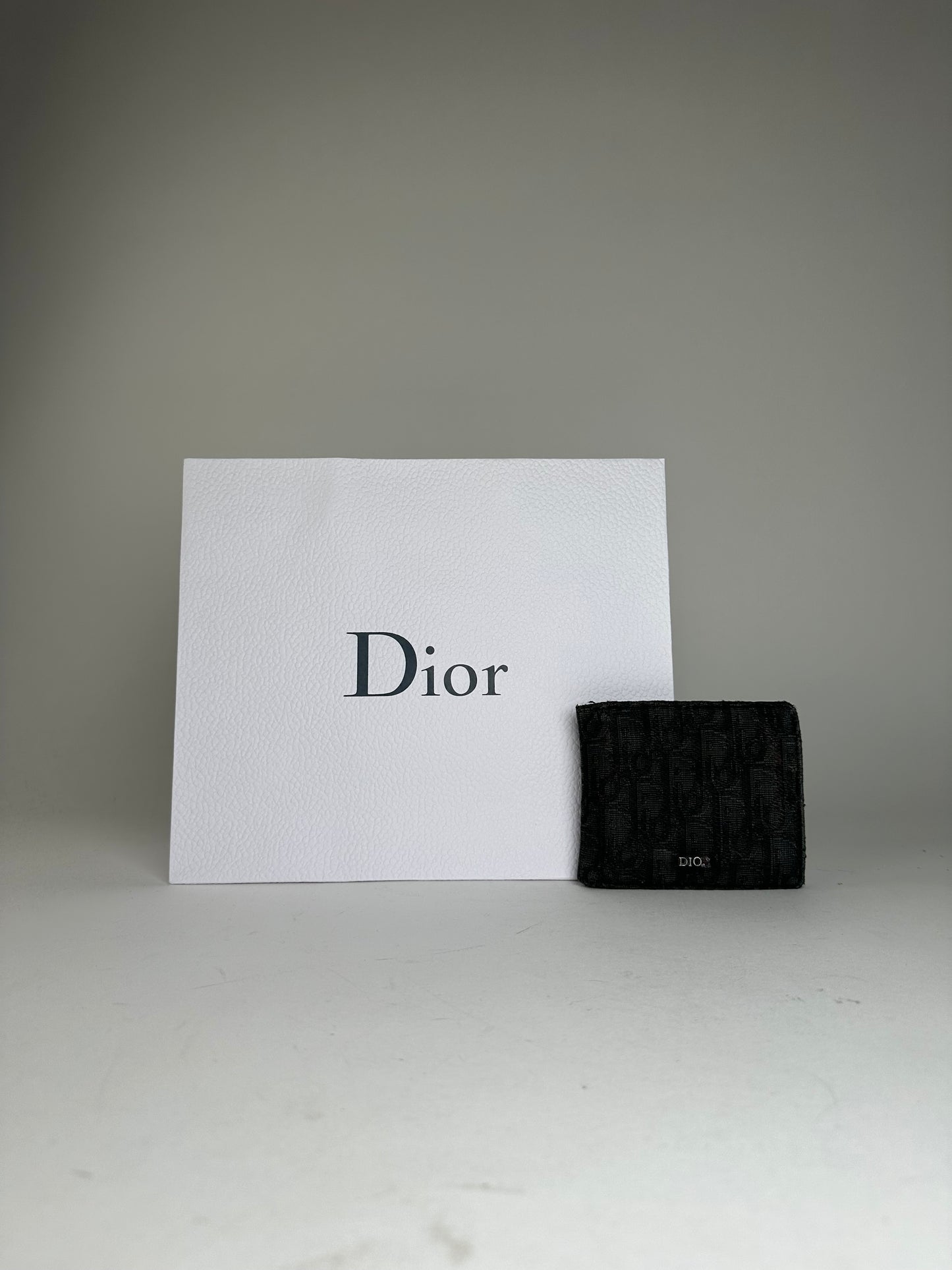 Vintage Dior Oblique Monogram Canvas Bifold Wallet Black