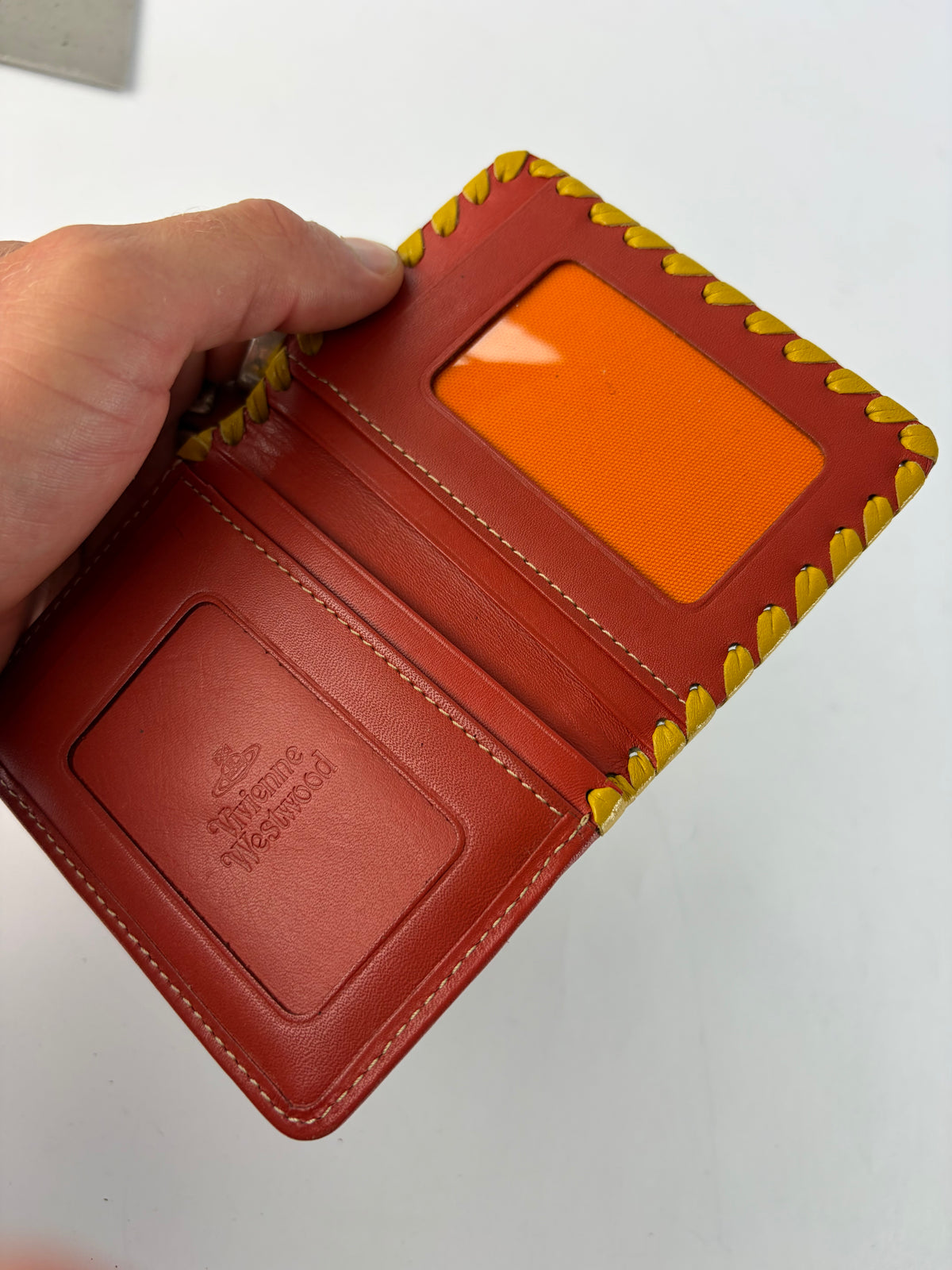 Vintage Vivienne Westwood Tartan Orb Plaque Bifold Wallet Early 2000s Multicolour