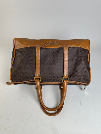 Vintage Loewe Suede Leather Tote Bag Brown Tan