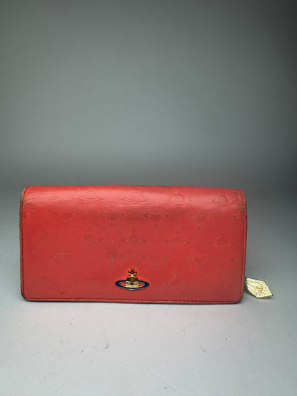 Vintage Vivienne Westwood Patent Leather Monogram wallet red