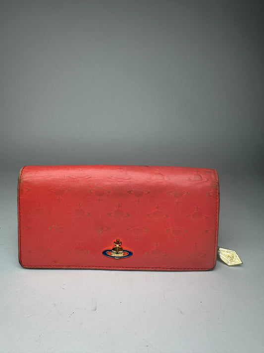 Vintage Vivienne Westwood Patent Leather Monogram wallet red