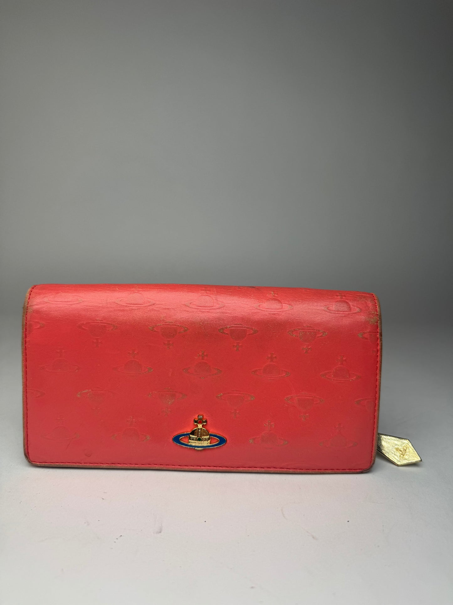 Vintage Vivienne Westwood Patent Leather Monogram wallet red