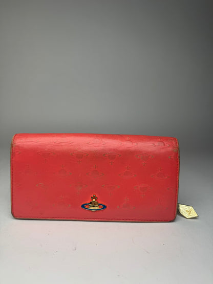 Vintage Vivienne Westwood Patent Leather Monogram wallet red