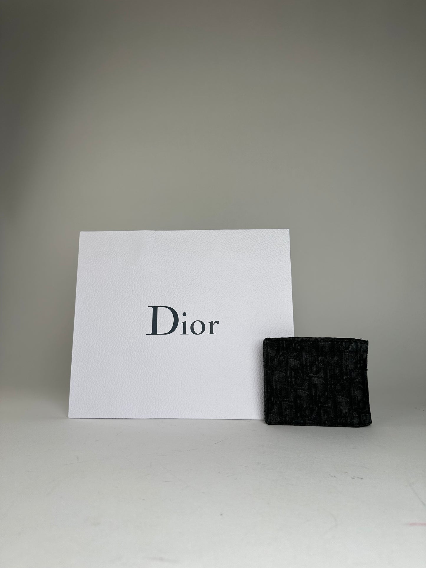 Vintage Dior Oblique Monogram Canvas Bifold Wallet Black