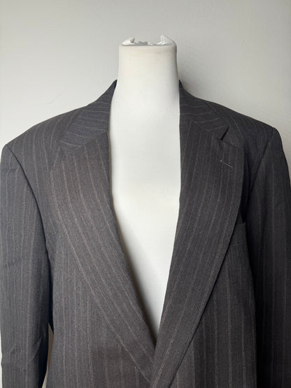 Vintage Courreges Striped Men’s Wool Blazer M/L Grey
