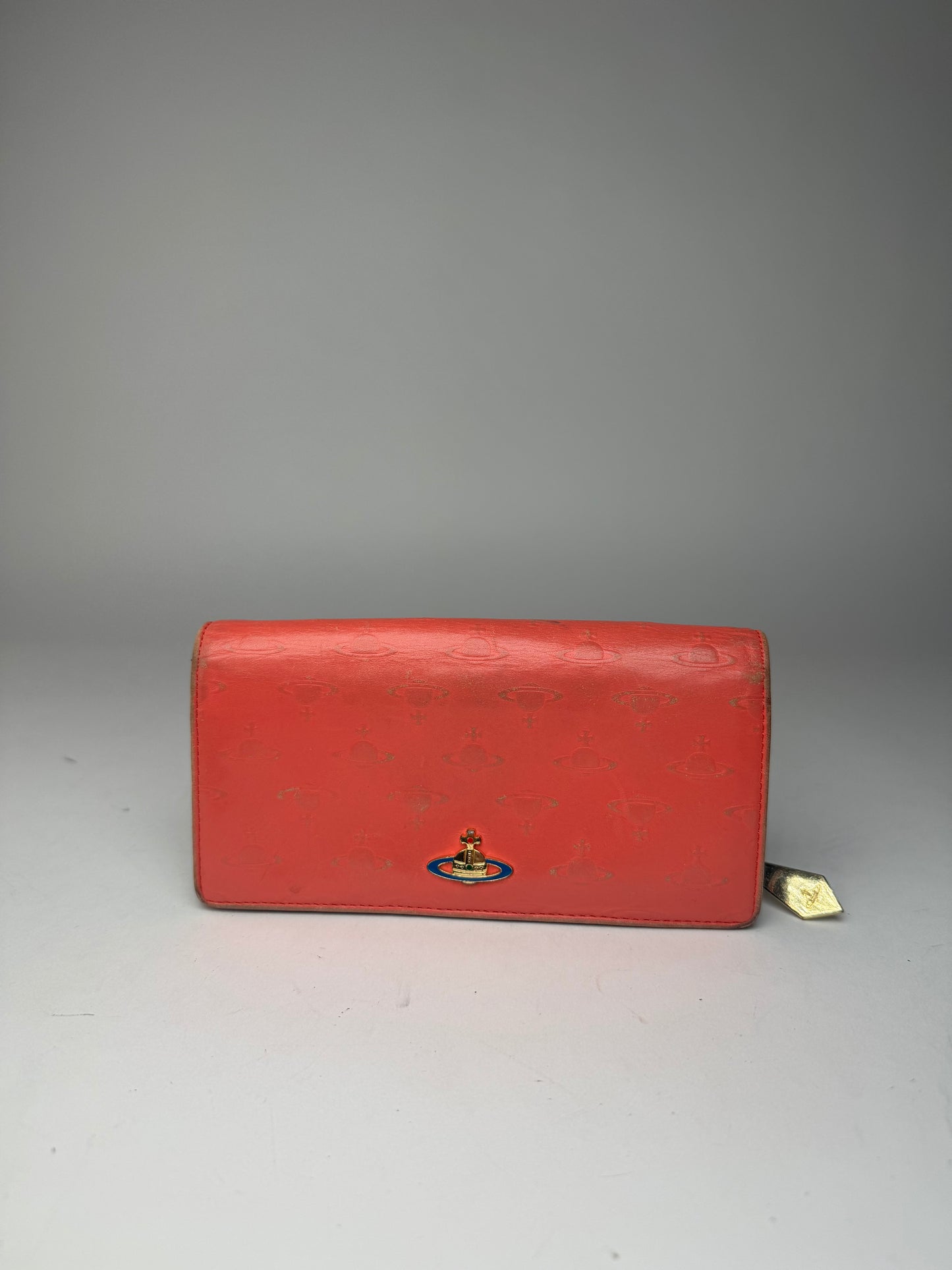 Vintage Vivienne Westwood Patent Leather Monogram wallet red