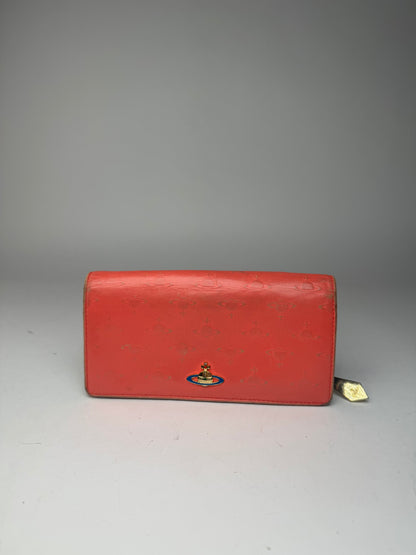 Vintage Vivienne Westwood Patent Leather Monogram wallet red