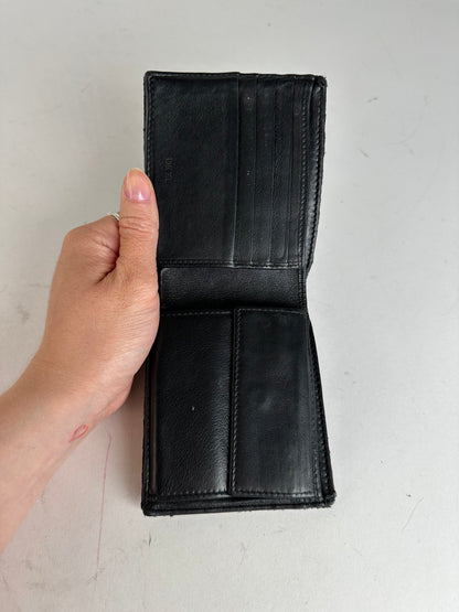 Vintage Dior Oblique Monogram Canvas Bifold Wallet Black