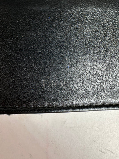 Vintage Dior Oblique Monogram Canvas Bifold Wallet Black
