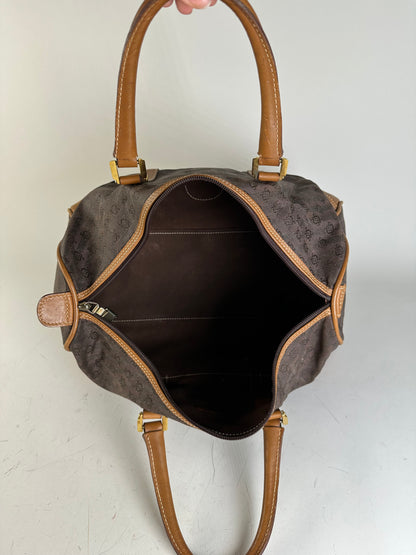 Vintage Loewe Suede Leather Tote Bag Brown Tan
