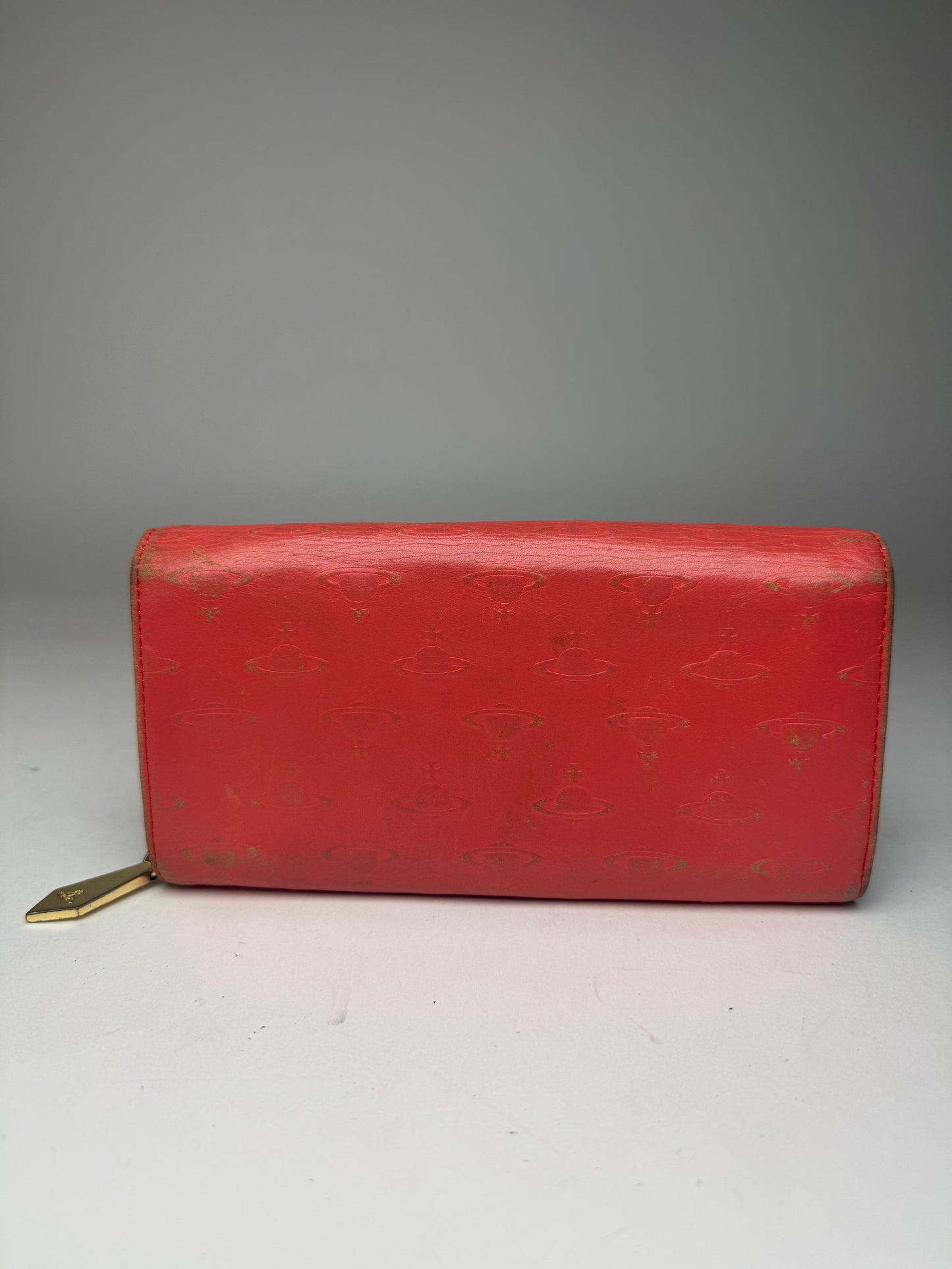 Vintage Vivienne Westwood Patent Leather Monogram wallet red