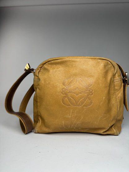 Sac vintage en cuir Loewe marron