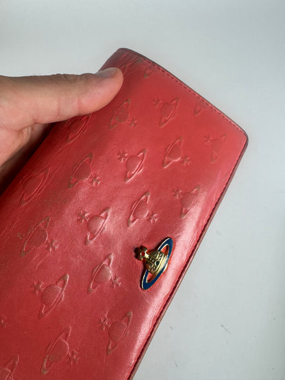 Vintage Vivienne Westwood Patent Leather Monogram wallet red