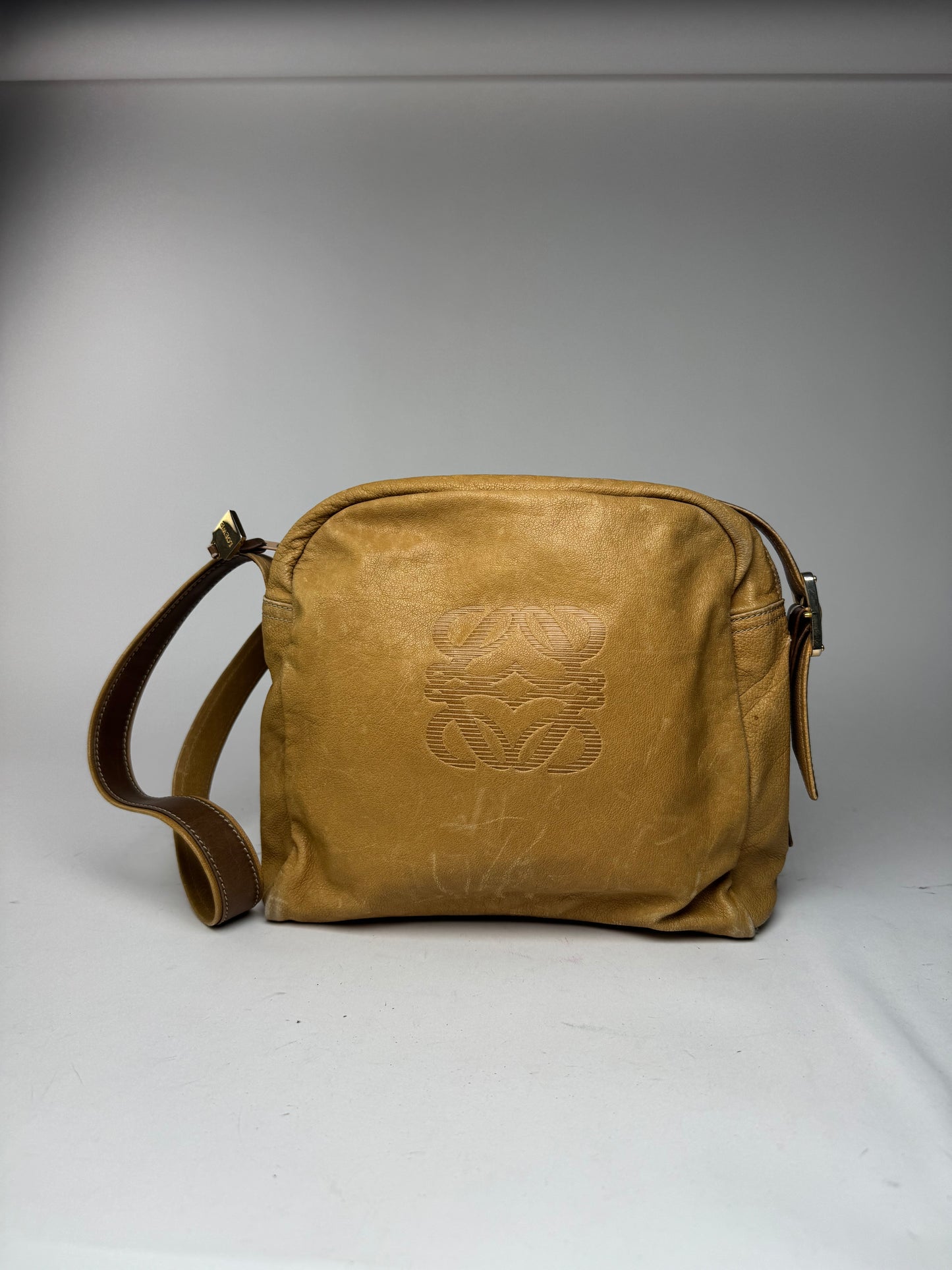 Sac vintage en cuir Loewe marron