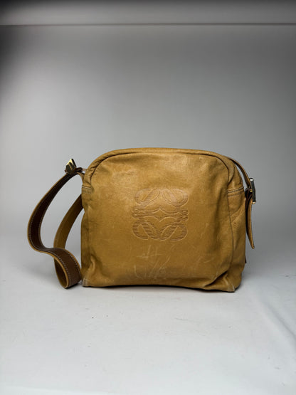 Sac vintage en cuir Loewe marron