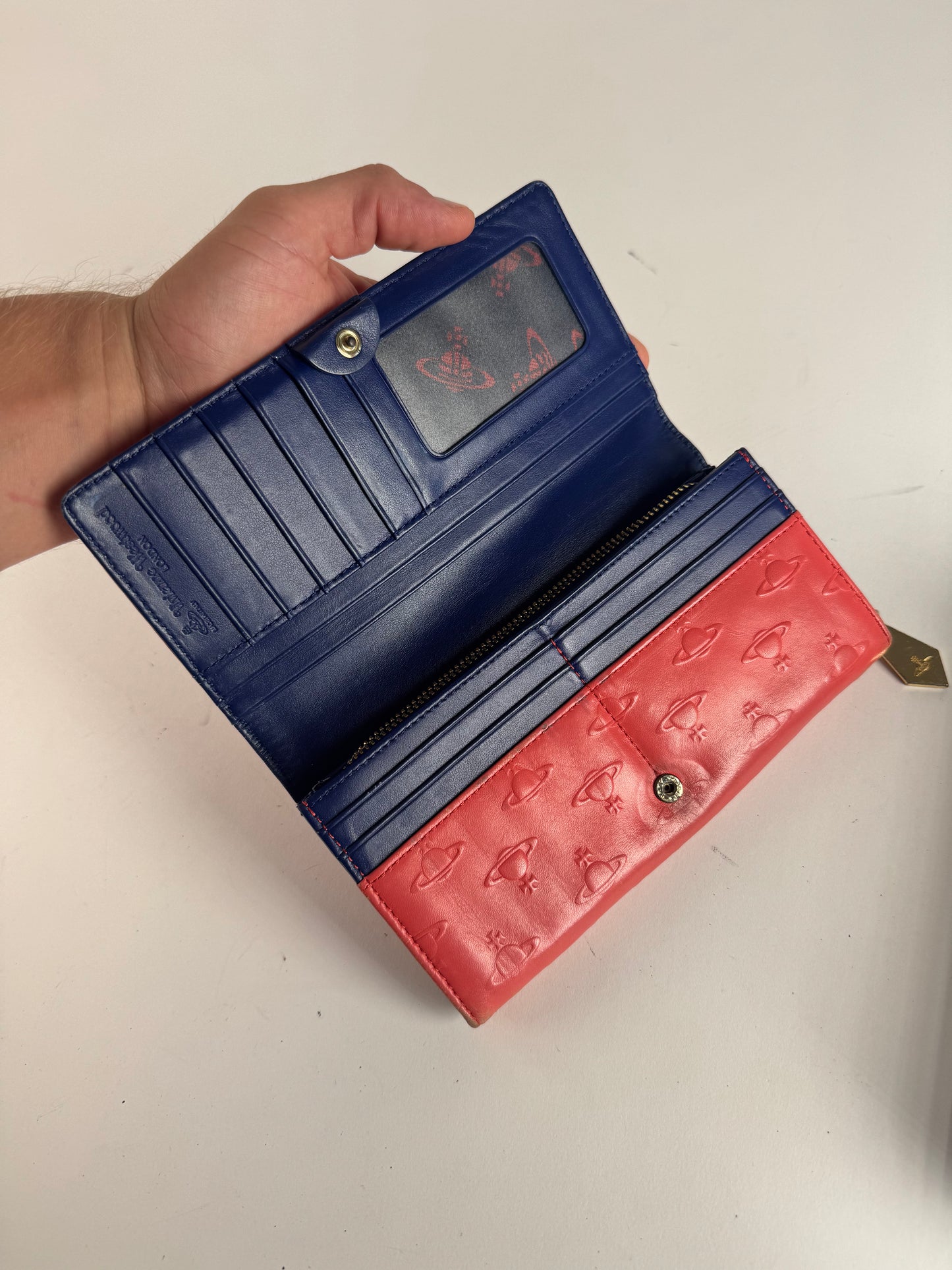 Vintage Vivienne Westwood Patent Leather Monogram wallet red