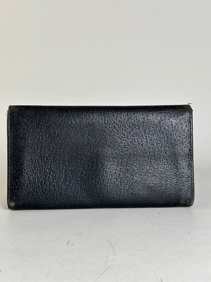 Vintage Vivienne Westwood Textured Leather Wallet Black Silver