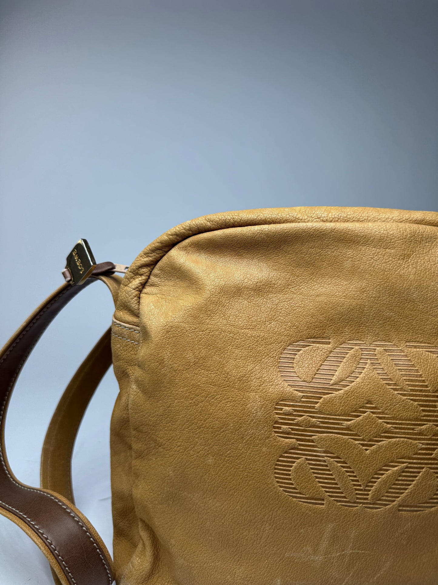 Sac vintage en cuir Loewe marron