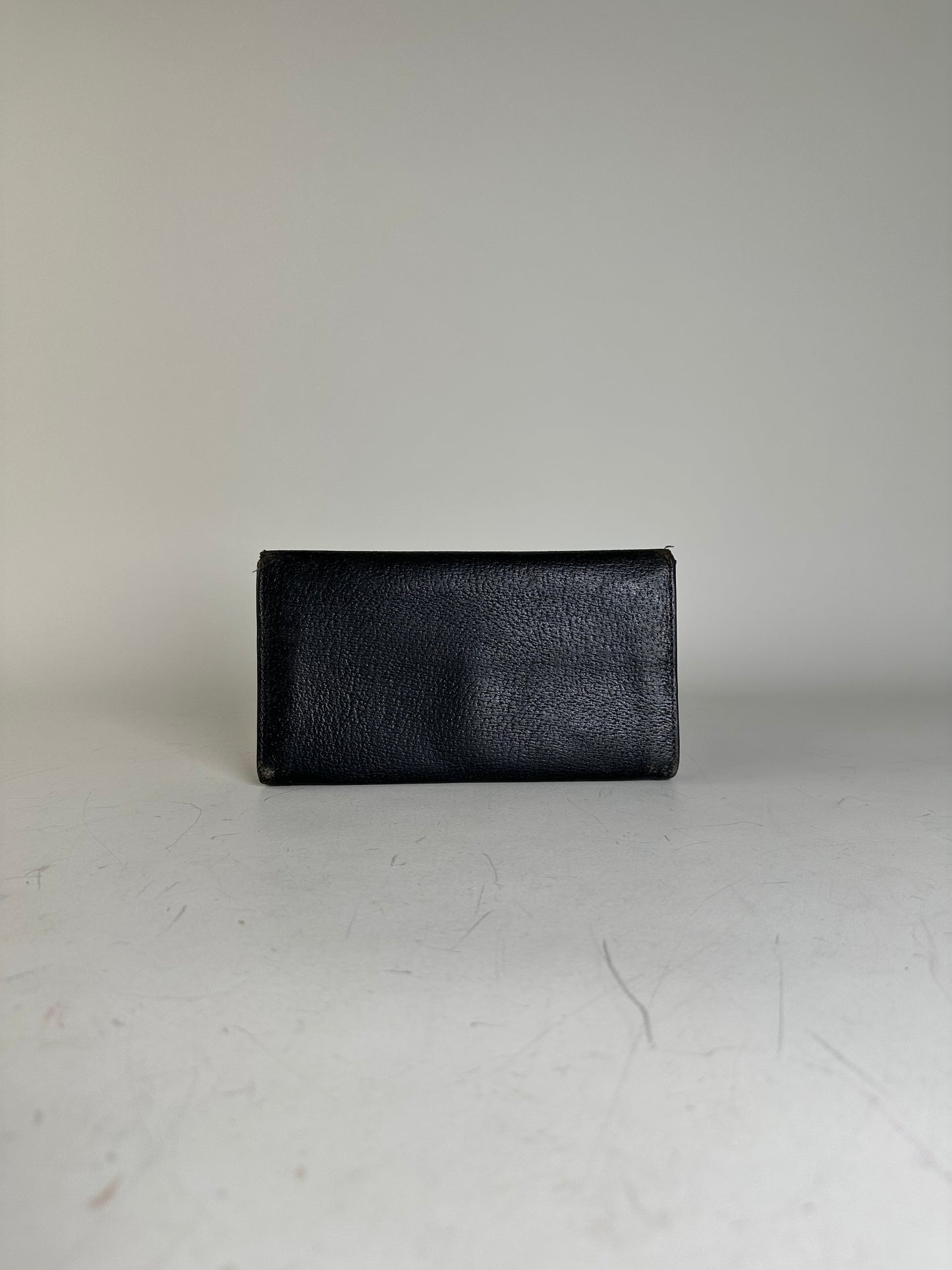 Vintage Vivienne Westwood Textured Leather Wallet Black Silver