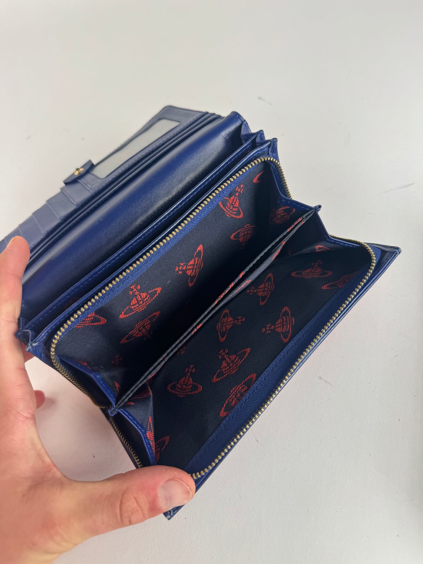 Vintage Vivienne Westwood Patent Leather Monogram wallet red