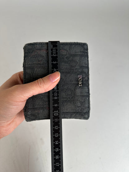 Vintage Dior Oblique Monogram Canvas Bifold Wallet Black
