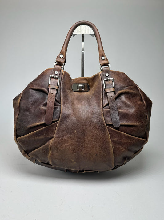Vintage Marni Leather Shopper bag brown