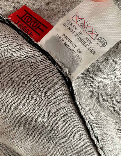 Vintage Issey Miyake Wool Wrap Top Black Cream M