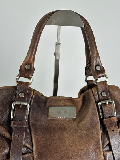 Vintage Marni Leather Shopper bag brown