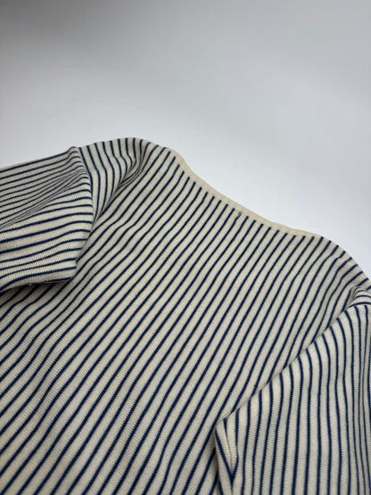 Vintage Yves Saint Laurent Striped Wool Sweater 36/S Navy beige