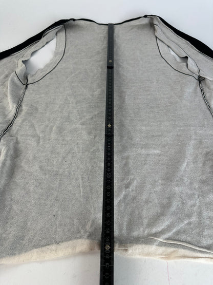 Vintage Issey Miyake Wool Wrap Top Black Cream M