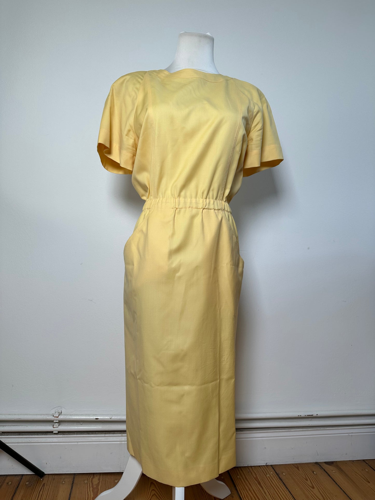 Vintage Fendi Lambswool Dress Light Yellow M