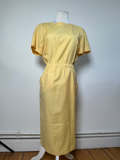 Vintage Fendi Lambswool Dress Light Yellow M