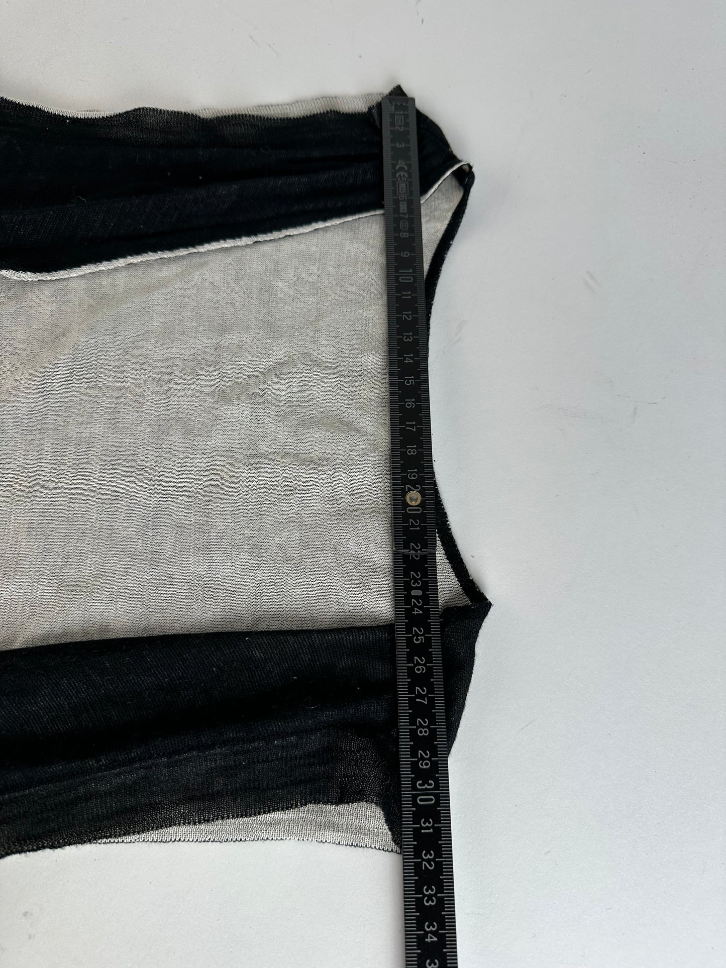 Vintage Issey Miyake Wool Wrap Top Black Cream M