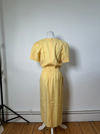 Vintage Fendi Lambswool Dress Light Yellow M