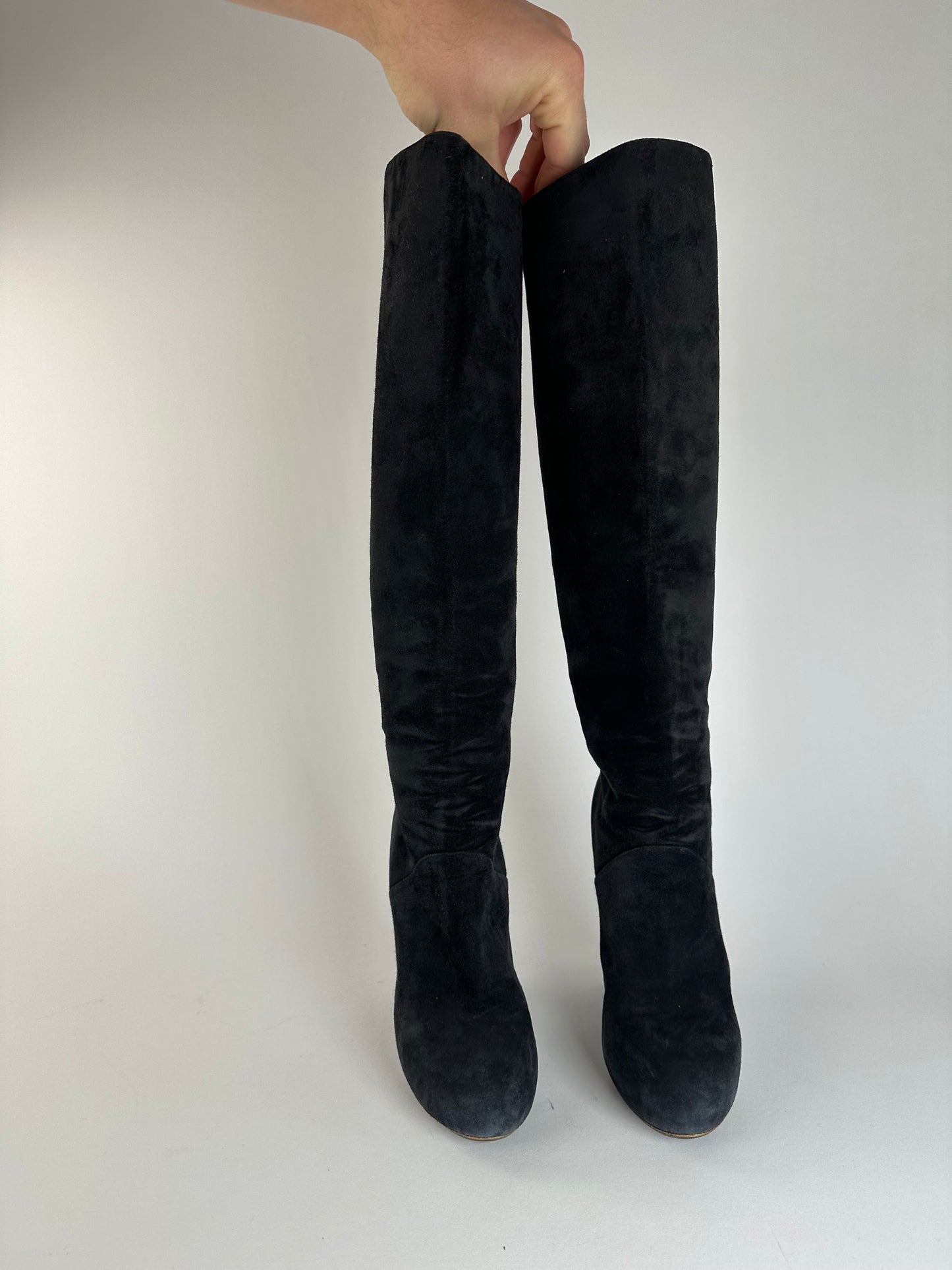 Vintage Bottega Veneta Suede Boots Black EU37,5