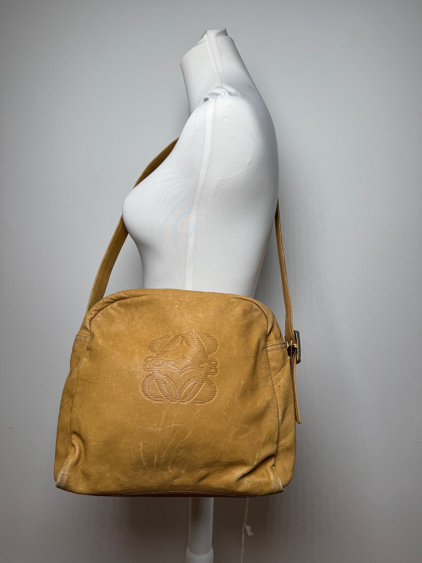 Sac vintage en cuir Loewe marron