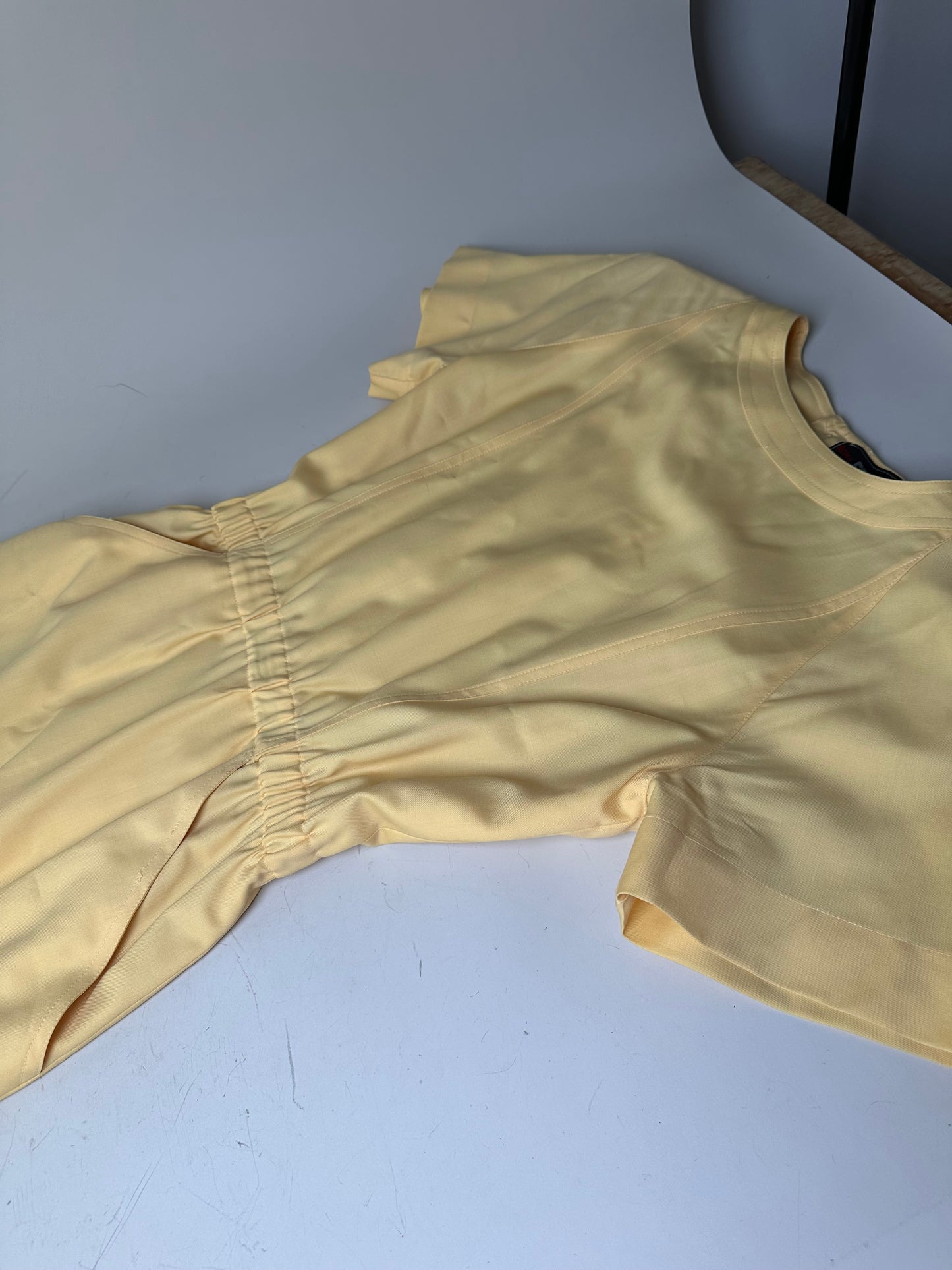 Vintage Fendi Lambswool Dress Light Yellow M